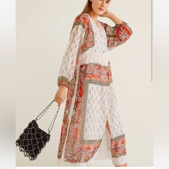 Mango Dresses & Skirts - Mango paisley dress size small